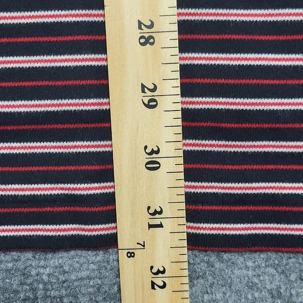 Vtg Polo Ralph Lauren Men's Red Black Striped Pony Short-Sleeve T-Shirt Size XL